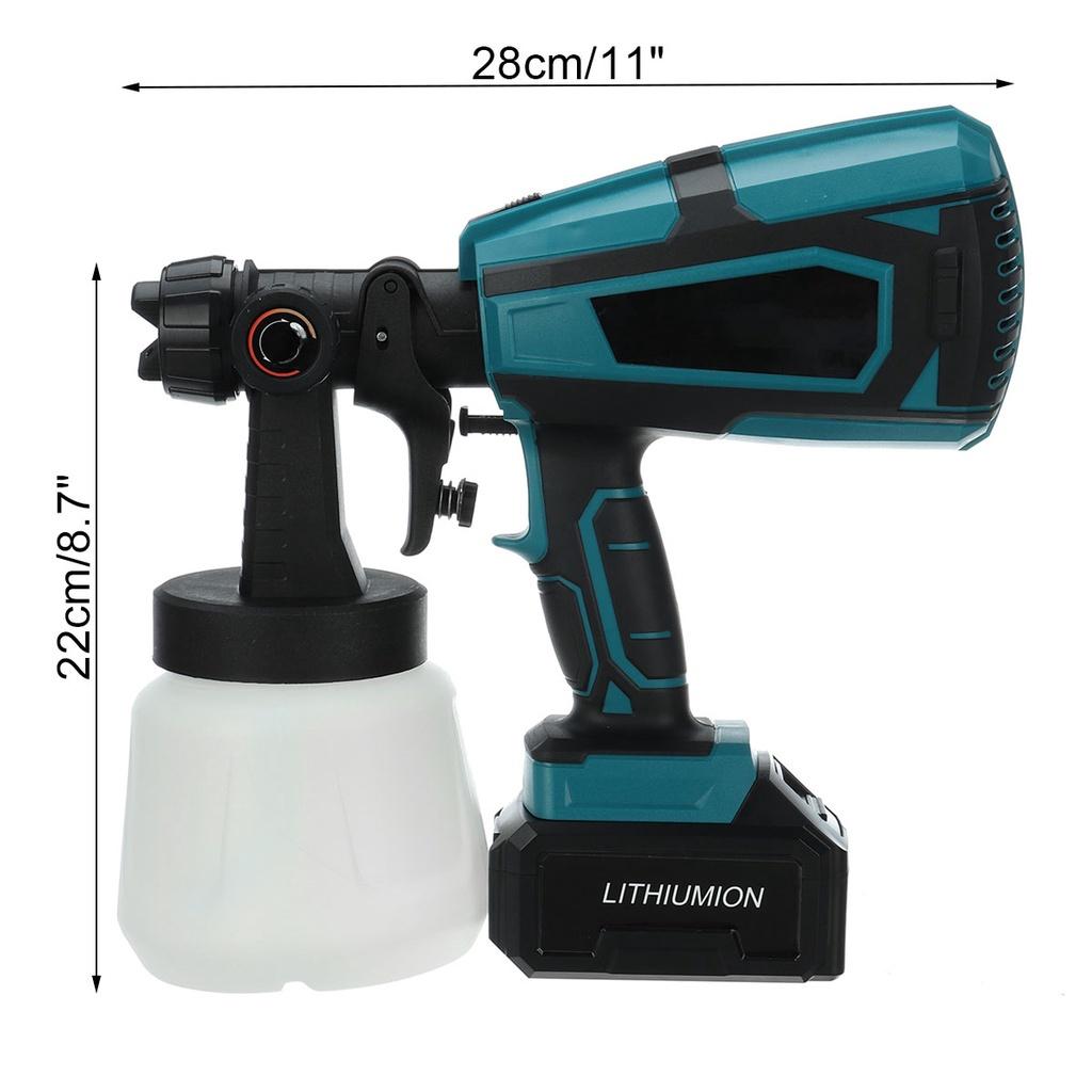850W 1000ml Electric Cordless Spray Gun Household Convenience Spray Paint With Li-ion Battery Regulation High Power Sprayer Tool