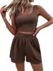 2025 Summer Women's Sleeveless Knit Casual Set - Fresh, Sweet, and Versatile