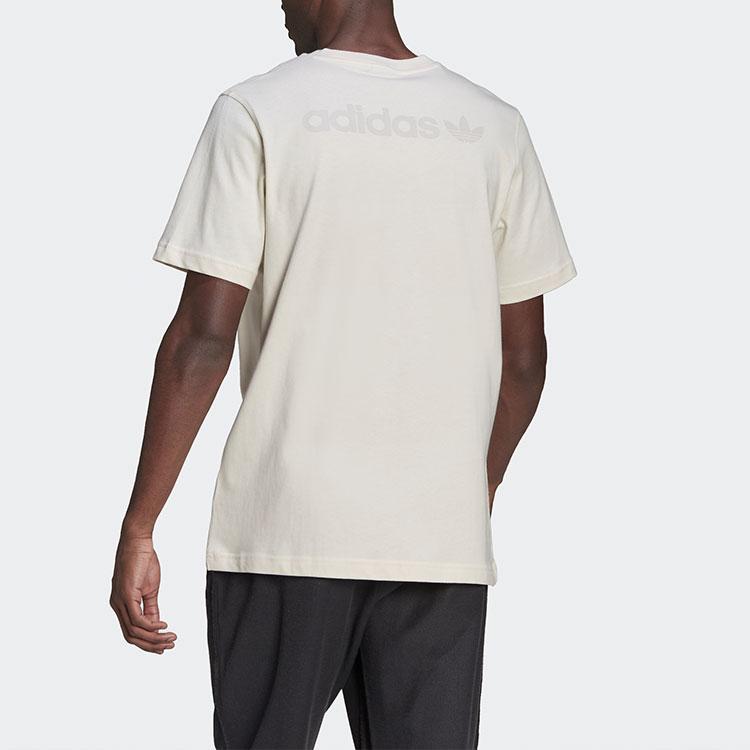 Adidas Originals Trefoil Logo Crew Neck T-Shirt Men Tops White HP0443