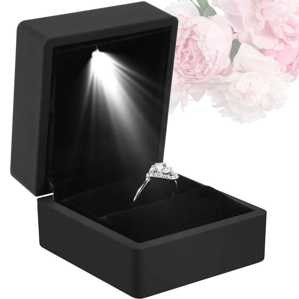 LED Ringbox Beleuchtete Ringbox für Heiratsantrag Ringbox mit LED Innenbeleuchtung für Verlobung Hochzeit
