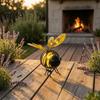 Automatic Dusk To Dawn Lights 2Pcs Solar Hanging Bee Lanterns, Waterproof Decorative Garden Lights, Cute Metal Yard Ornaments Insect Night for