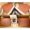 4Pcs Car Floor Mats Custom Front Rear Liner Auto Mat Carpets PU Leather Cushion