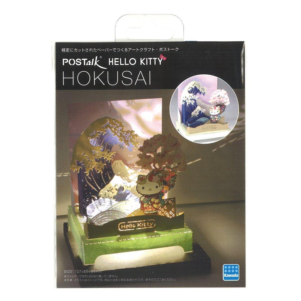 Kawada Postcard Hello Kitty Hokusai POC-01