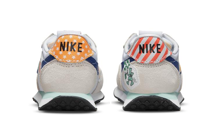 Nike Waffle Trainer 2 Comfortable Breathable Low top Sports Casual Shoes Blue White Gray Infant And Toddler DM7218-141
