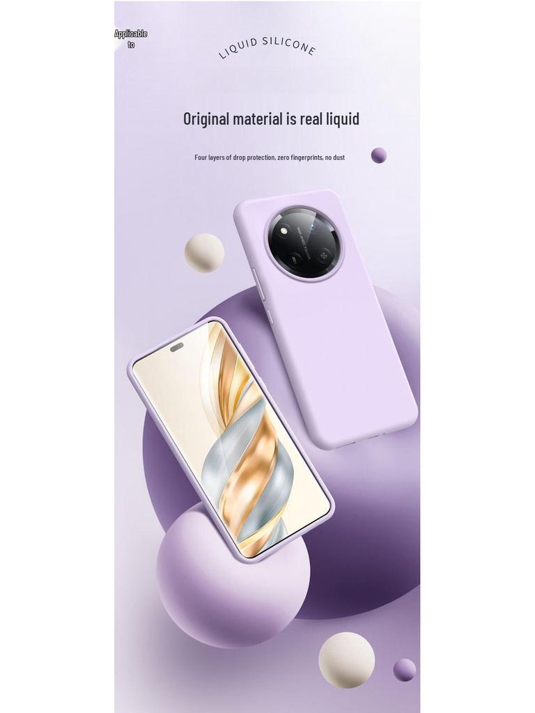 Honor X60 Pro Liquid Silicone Case - Soft, Anti-Drop Protective Cover for Women