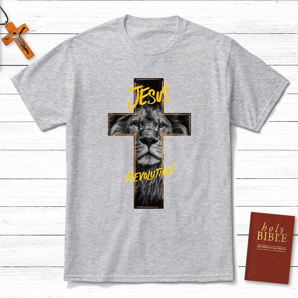 Jesus Revolution Christian TShirt Mens and Womens Short Sleeve Cotton Tees Y2k Shirt Men Clothing Summer Blouse Oversize Tops