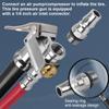 Heavy Duty Bayonet Style Tire Inflator With Air Chuck, 0-200PSI 17PCS Auto Tire Pressure Gauge With 4 Way Tool & Valve Core, Air Compressor