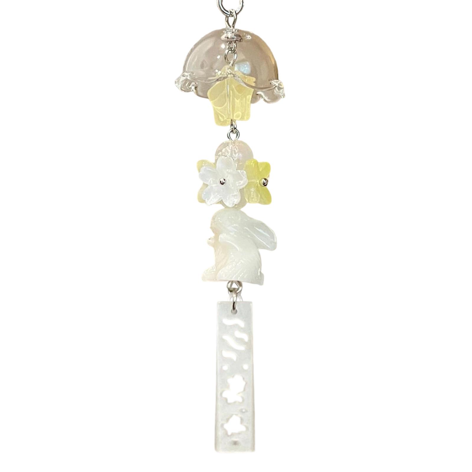 

Lovely Rabbit Designs Sturdy Acrylic Bead Phone Strap Portable for Backpack Keychain Accessories Girls Gifts Daily Use