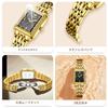 OLEVS Women's Square Gold Watch, Popular Women's Watch, Waterproof Quartz Movement, Analog Business Watch, Sparkling and Stylish, Lightweight, Metal