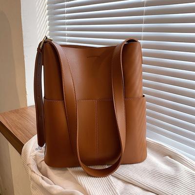 Sac seau en cuir PU de créateur pour femme, sac à main, sac à bandoulière, sacs fourre-tout pour femme