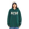 Anta Lifestyle Series Lettered Hooded Pullover Sweatshirt Women sweatshirt Gulf-Green 162348709-3