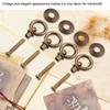 4pcsCelsiuspack   Simple Vintage Pull  s Cosmetic Case Jewelry Box Attachment Handle Brass