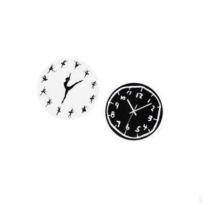 Ballerina Dancing Girl Modern Art Wall Clock Silent Mute Minimalist Fashion Decorative for
