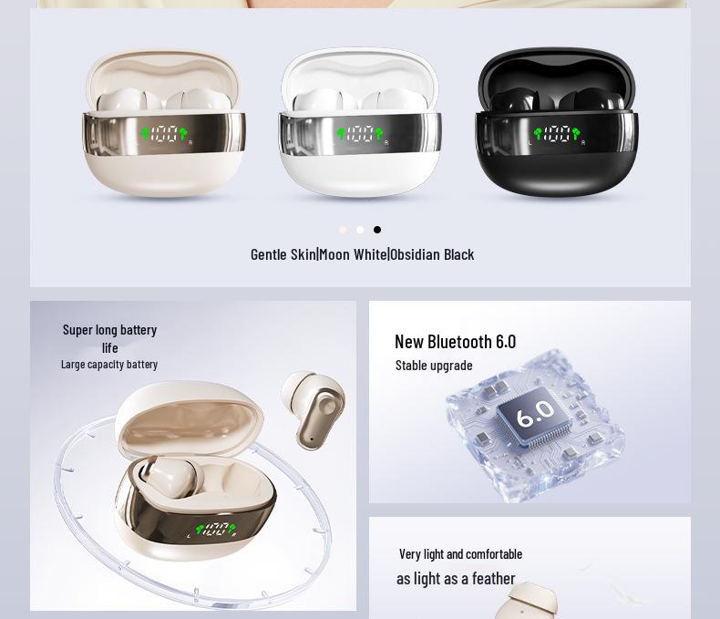 2026 Mini550 In-Ear Bluetooth Earbuds: Gaming, Noise-Cancelling, Sports, Wireless, Long Battery Life