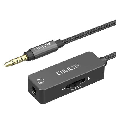 Cubilux Ovládání hlasitosti Mini Jack Audio ovladač hlasitosti Kompatibilní s a PC 3,5mm kabel, Nastavovač, Šňůra, Sluchátka, Sluchátka, Reproduktory,