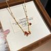 Koreanische exquisite Zirkonia-Blumenkette: Elegantes, vielseitiges Design für einen stilvollen Akzent