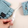 Gloves Velvet USB Electric Heated Gloves Knitted Cashmere Gloves Winter Heated Gloves Female Gloves