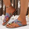 Fashion Women's Shoes Summer New Roman Sandals Printed Womens Flats Fashion Comfortable Women Slippers Wear Resistant Sandalias De Mujer