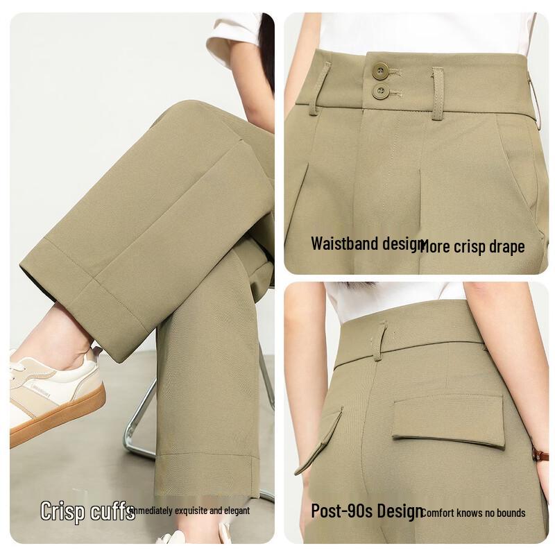 Demana Women's Casual Wide-Leg Commuter Trousers