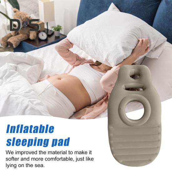 Nafukovací těhotenská podložka na jógu Ergonomická PVC podpůrná matrace na spaní s otvorem Vodotěsná Úleva od těhotenských bolestí Vzduchová matrace na celé tělo Polštář Podložka