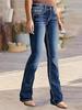 ATC50222 Women's Retro Embroidered Straight-Leg Butt-Lifting Jeans
