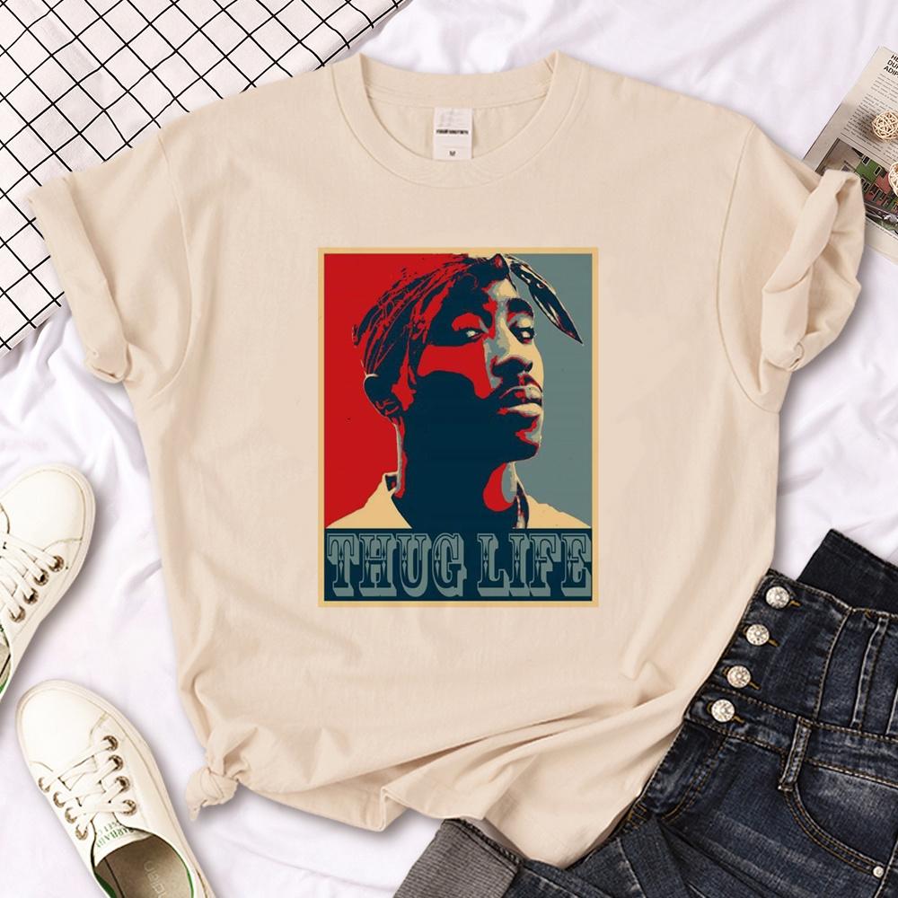 Tupac top Women designer funny t shirt girl Unisexga Japanese clothes