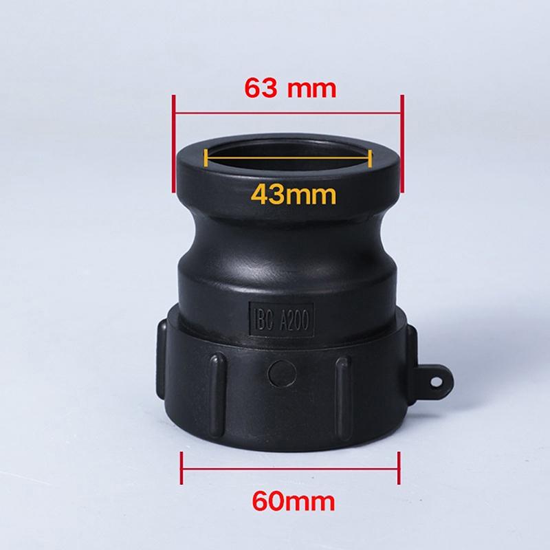 Zesílená samice konektoru IBC nádrže adaptér 60mm samice Camlock spojka PP materiál Camlock tvarovka