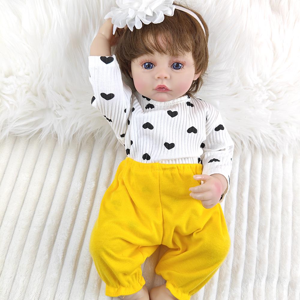 18-Inch Realistic Reborn Baby Girl Doll - 46cm Playhouse Companion Toy