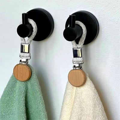 2PCS/4PCS Multifunctional Household Bathroom Small Storage Clip Cotton Woven Rope Kitchen Towel Holder Cloth Hanger
