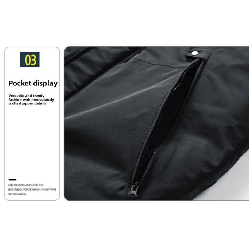 Men's New Winter Thickened Warm Outdoor Casual Hooded Cotton Jacket Korean Style Trendy Cotton Coat