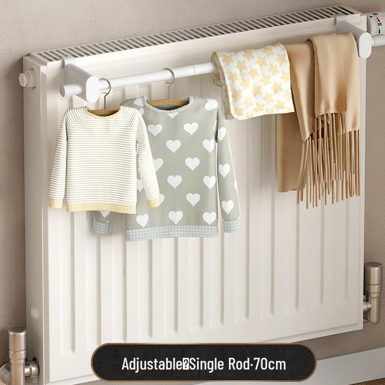 Stojak do suszenia i przechowywania ubrań na kaloryfer z haczykami