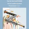 2 Sections Folding Balcony Clothes Drying Rack Wall Mounted Retractable Clothing Pole