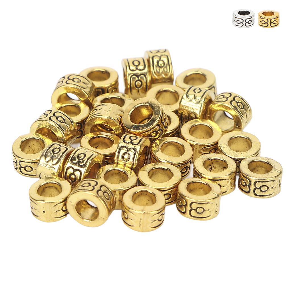 30 ks módní korálky do vousů, slitinové korálky na zaplétání vlasů, šperky, náramky, doplňky