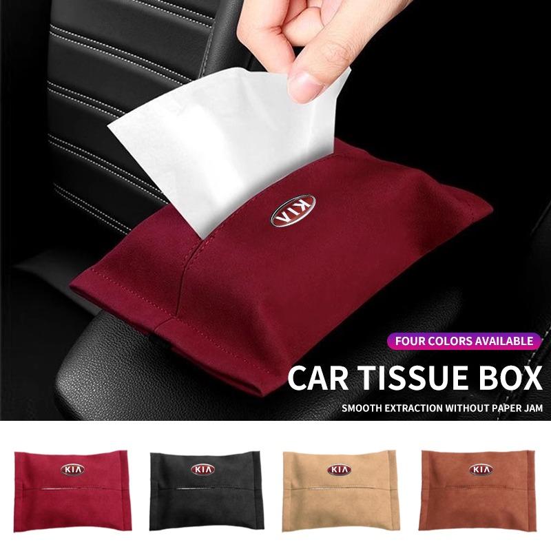 1Pcs 2025 Fashion New Car Tissue Box Holder Sun Visor Seat Back Car Accessories For KIA Sportage Ceed Sorento Cerato Optima Picanto Rio Soul K3 K5