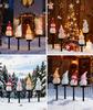QuiExact Solar Snowman Garden Light Automatic Christmas Outdoor Decoration for and Stylish Snowman 4-Piece Set, Waterproof, On/Off, Ornament, Garden,