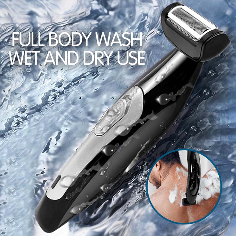 New Back razor Handle Foldable Electric Shaver Men's Back Body Shaver USB Charging Back Hair Remover Full Body Waterproof