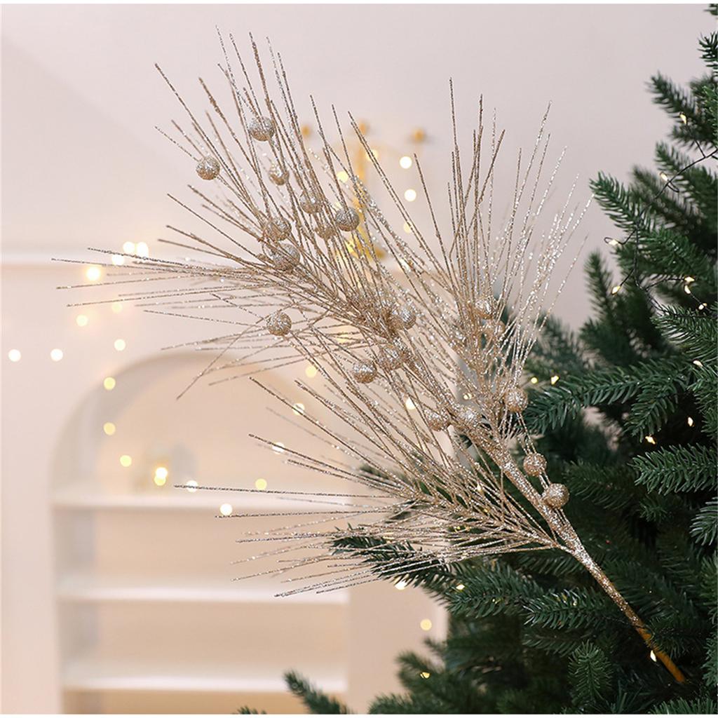 Shimmering Christmas Tree Decoration Sparkling Artificial Plastic Branch For Holiday Tree Wreath Wedding Decoration