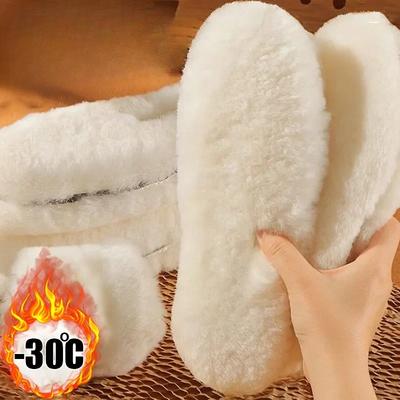 Plantillas para Zapatos Hombre Invierno Pies Cálidos Engrosar Plantillas Mujer Botas de Nieve Almohadilla para Zapatos