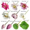 Long Stem Simulation Lotus Flower Green Plant Faux Flower  Floral Arrangement
