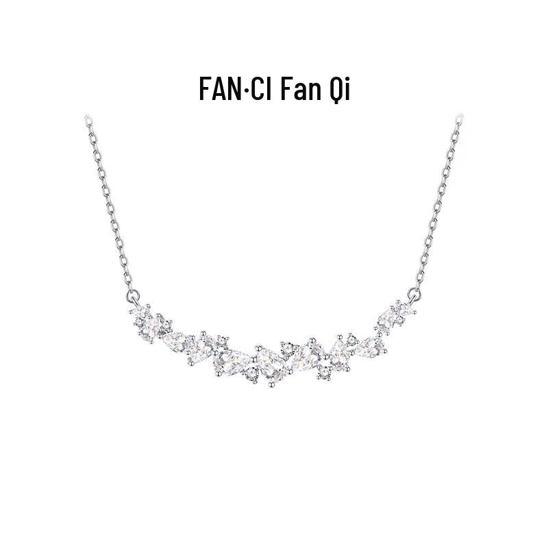 Fanci Wisteria Flower Smile 925 Silver Necklace