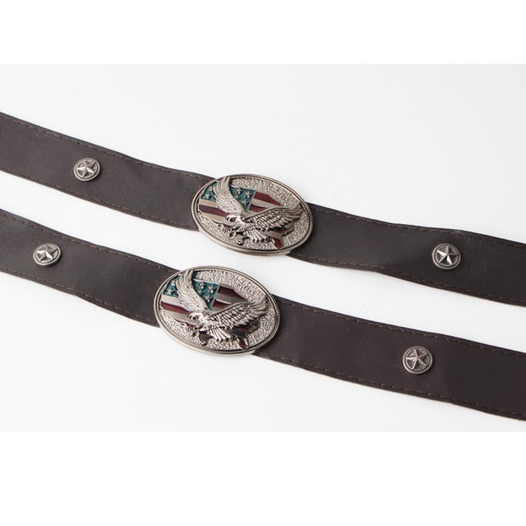 Carved Eagle Buckle Hat Belt for Cowboy Hat/Weaving Hat Western Style Multiple Functional Decorative Hat Strap for Adult