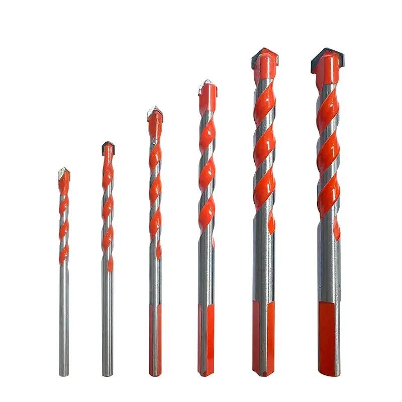 6PCS Multifunctional Triangle Drill Bit Diamond Drill Set Ceramic Tile Concrete Brick Wood Glass Punching Hole Saw Metal Dril