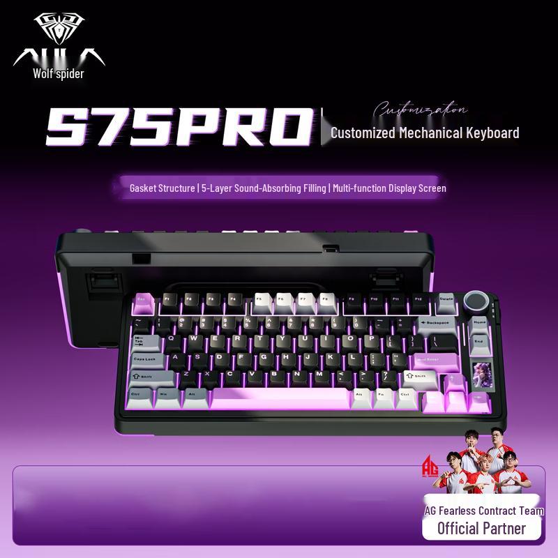 AULA S75Pro Tri-Mode Gasket Mechanical Keyboard