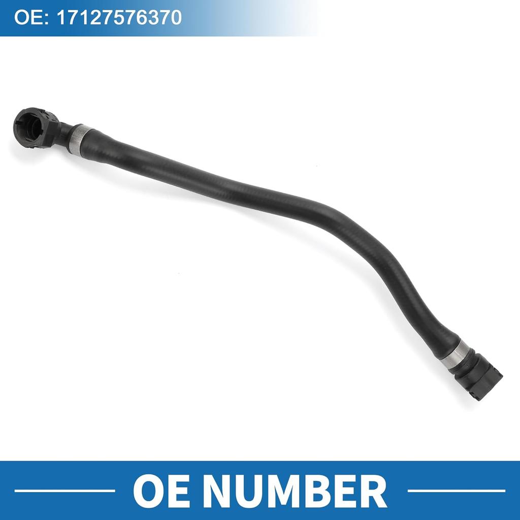 Radiator Hose No.17127576370 Radiator Coolant Water Hose for BMW X6 2008-2019 for BMW X5 2011-2018 Rubber Black