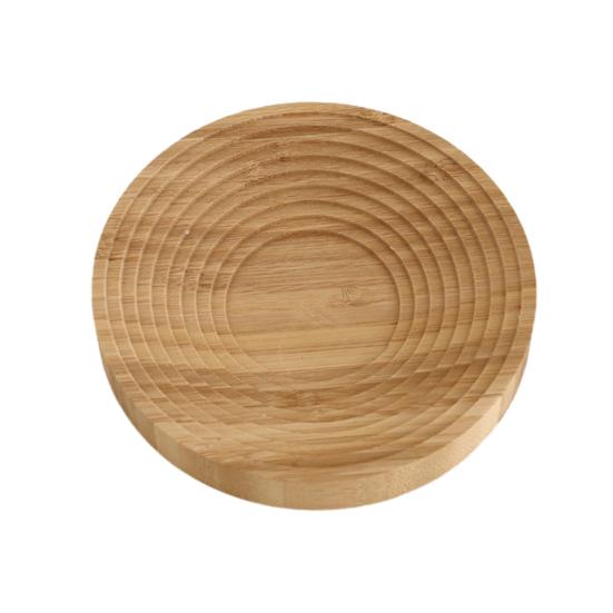 Wooden Serving Platter, Geometric Design Boho Decorative Serving Tray for Fruit, Bread, Vegetables, Multi-use Organizer Tray for Coffee Table, Dinner,