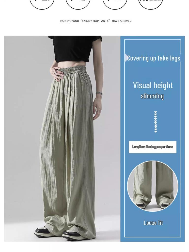 Drapey Wide Leg High Waist Summer Pants for Women - Slimming and Floor-Length, Yamamoto Style 2025
