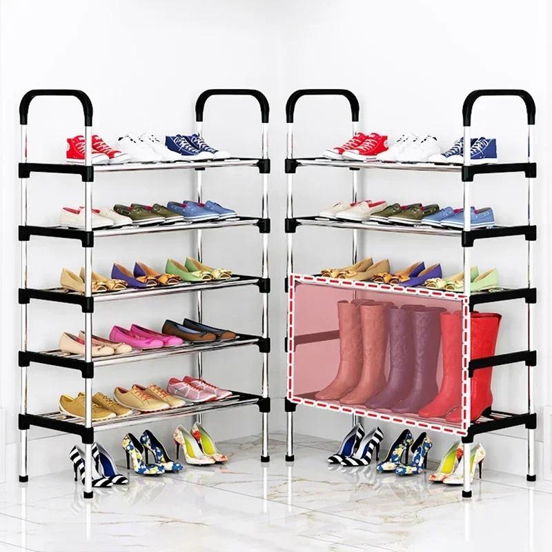 4-6Floor Simple Shoe Rack Multi Layer Dustproof Household Doorstep Shoe Cabinet Storage Space Saving Assembly of Small Shoe Rack