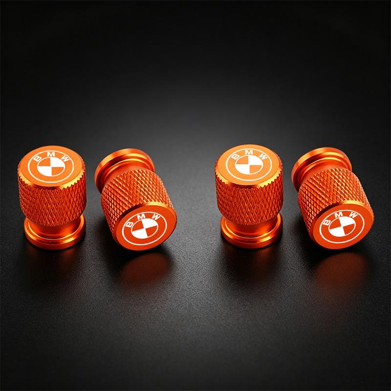 4Pcs Aluminum Car Wheel Tire Valve Caps Tyre Rim Stem Covers Airdust Waterproof For BMW 1 3 5 6 7 Series X1 X3 X4 X5 G20 G38 F48 mkcp79