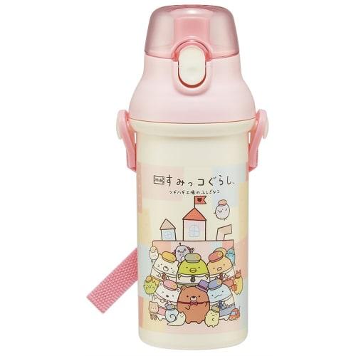 Skater Water Bottle, 480ml, Sumikko Gurashi Movie 3, for Kids, Antibacterial, Child-Friendly, Lightweight, Made in Japan, PSB5SANAG-A