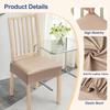 PU Dining Chair Covers Stain Resistant Waterproof Seat Covers Transparent Pet Claw Resistant Chair Slipcovers Dining Room